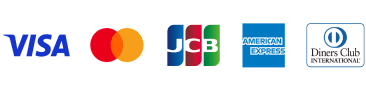 VISA、MASTERCARD、JCB、AMERICAN EXPRESS、Diners Club、ApplePay、iD、QuickPay、PayPay、楽天Edy、UnionPay